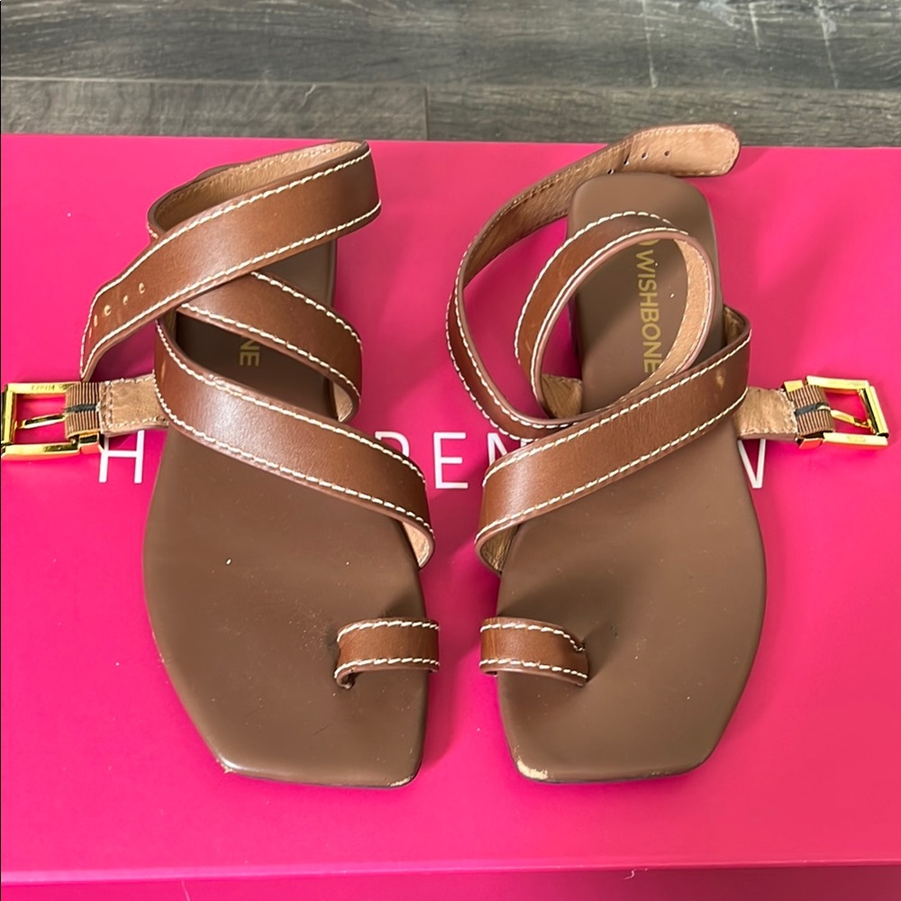 Wish Brown Strappy Sandals
